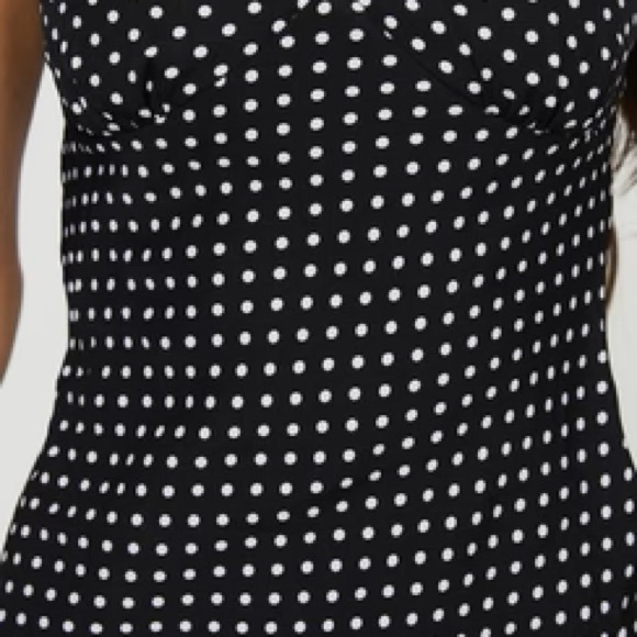 Princess Polly Black and White Polka Dot Mini Dress - Picture 2 of 3